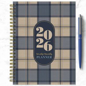 2026 Classic Plaid Weekly Monthly Planner